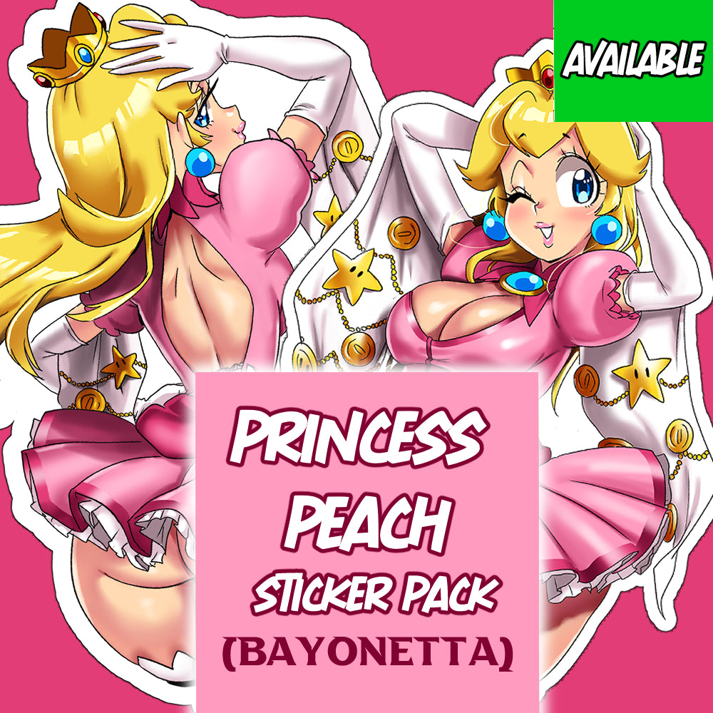 Princess Peach sticker pack (Bayonetta)