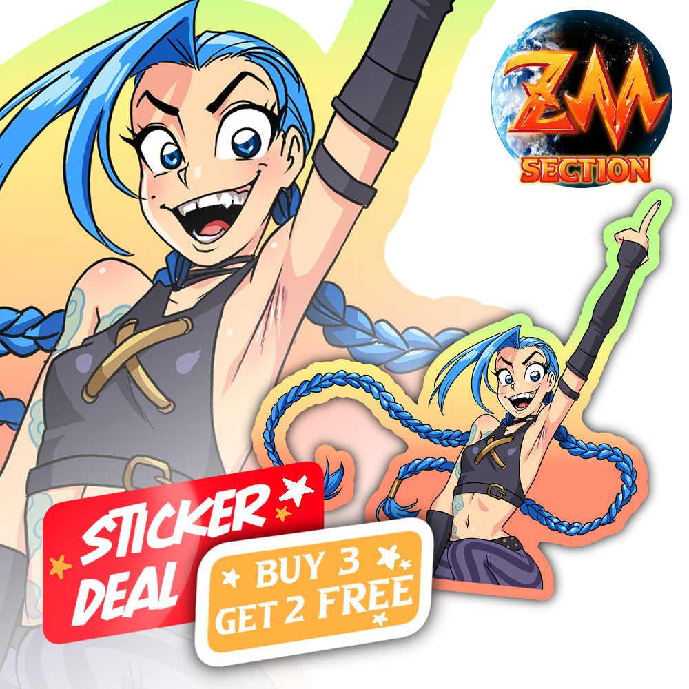 Sticker(ZM section)-LOL Jinx