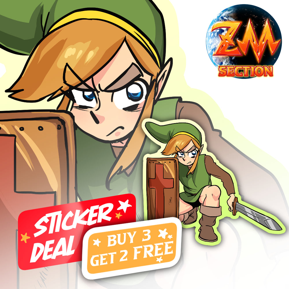 Sticker(ZM section)-Zelda 1 Link – SAcommeSassy