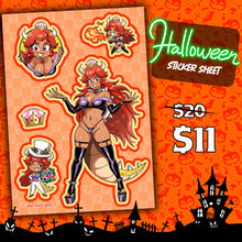Load image into Gallery viewer, Halloween sticker sheet-Bowsette
