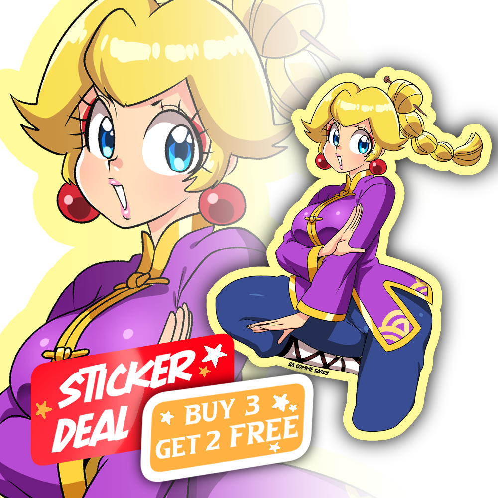 Sticker-Kung Fu Peach