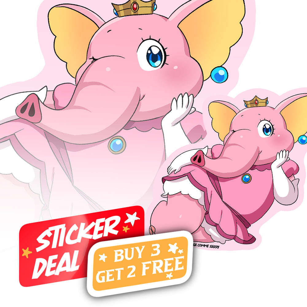 Sticker-Cute Elephant (A)