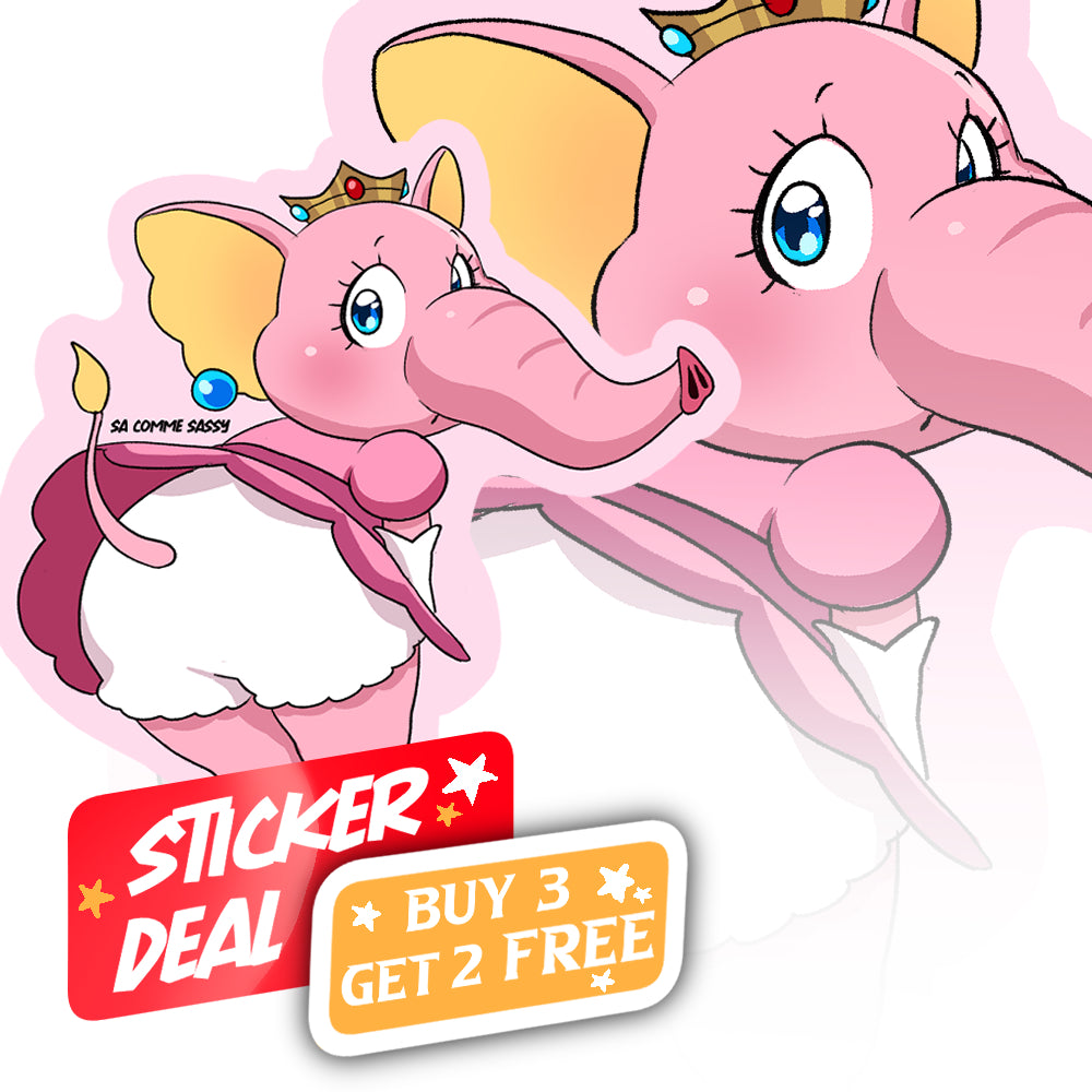 Sticker-Cute Elephant (B)