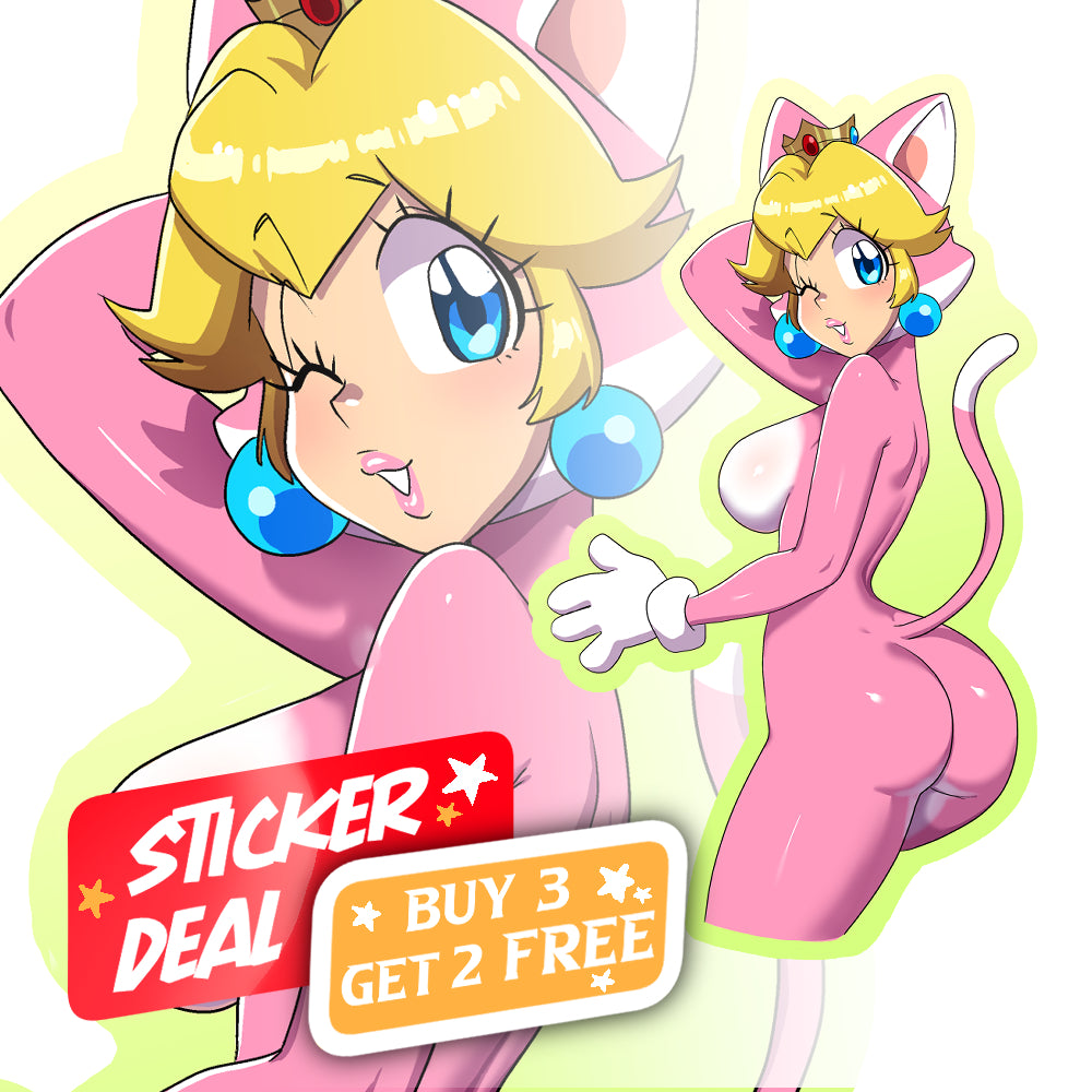 Sticker-Cat Peach