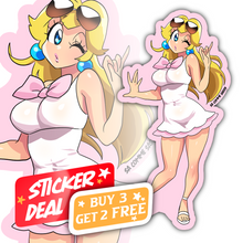 Load image into Gallery viewer, Sticker-Swim Suit Peach B

