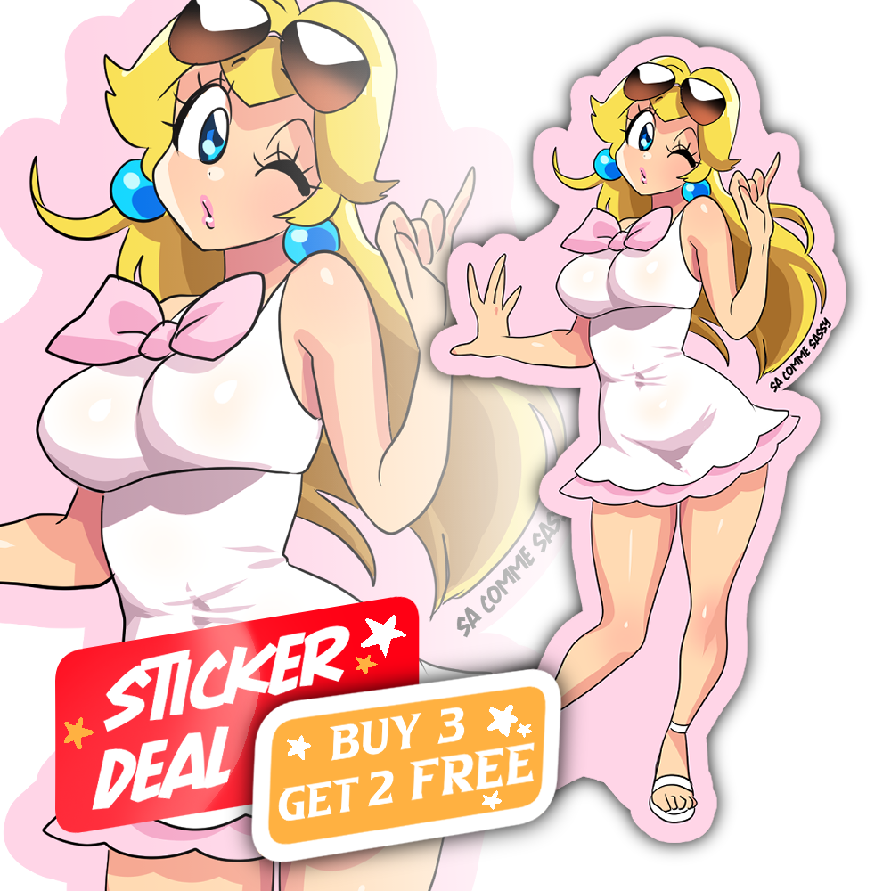 Sticker-Swim Suit Peach B