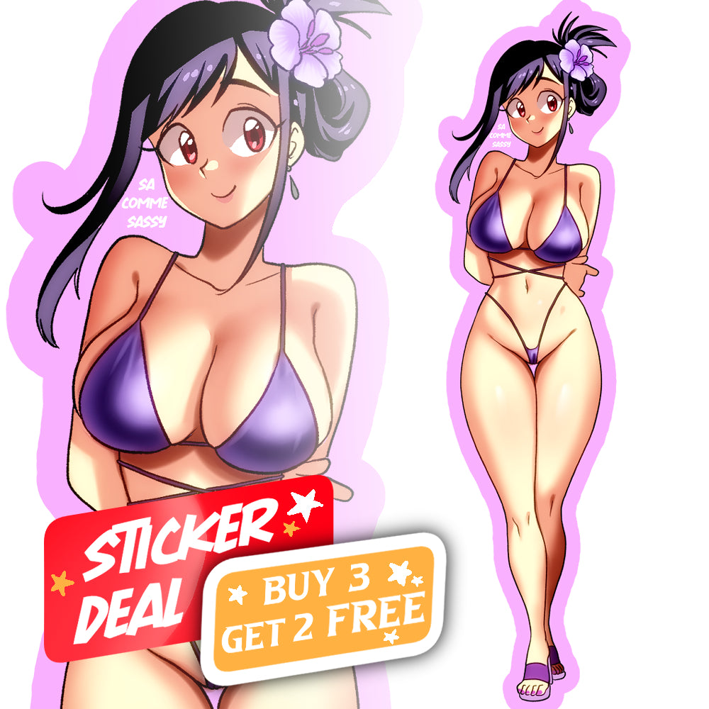 Sticker-Beach Girls Tifa(Alt)