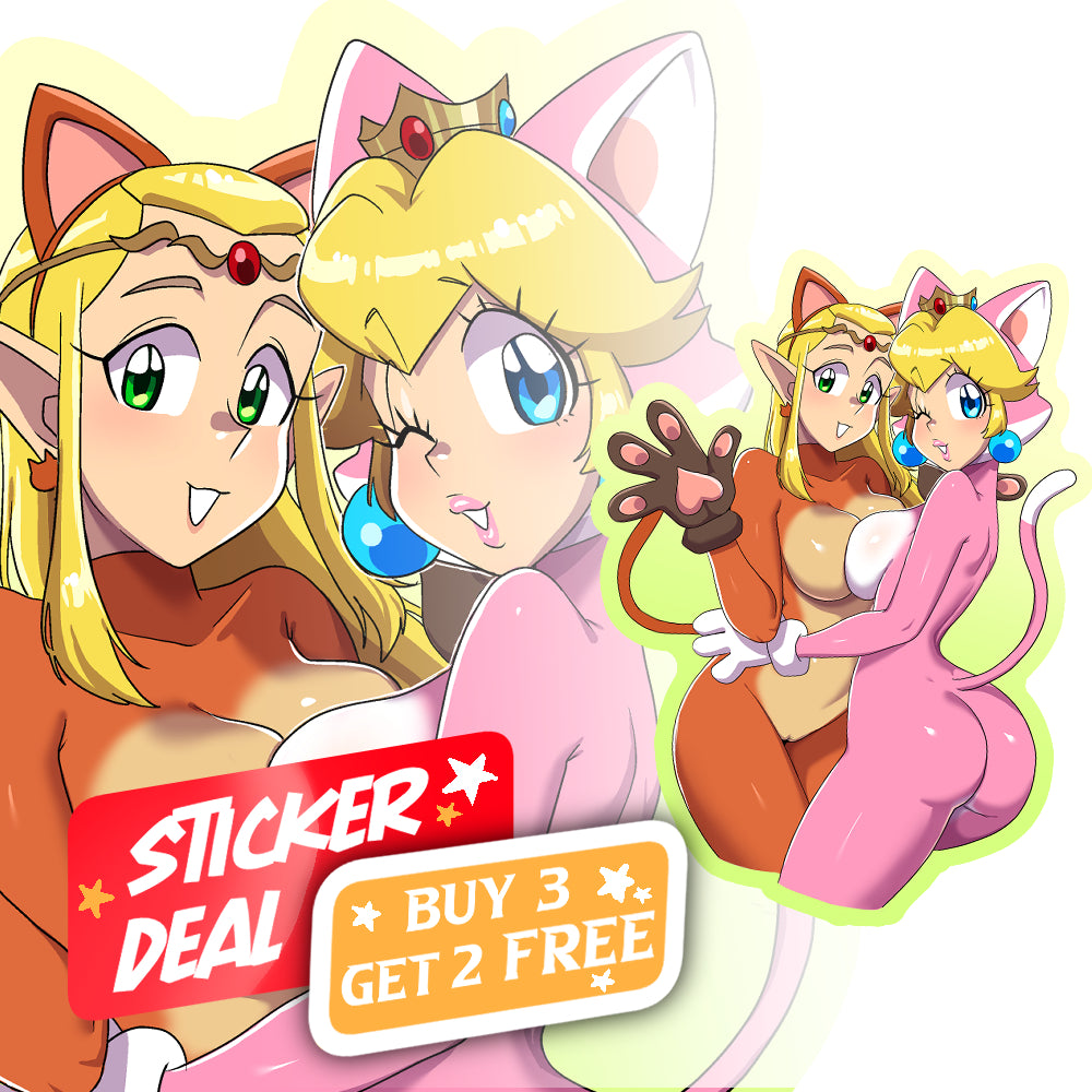 Sticker-Cat girls