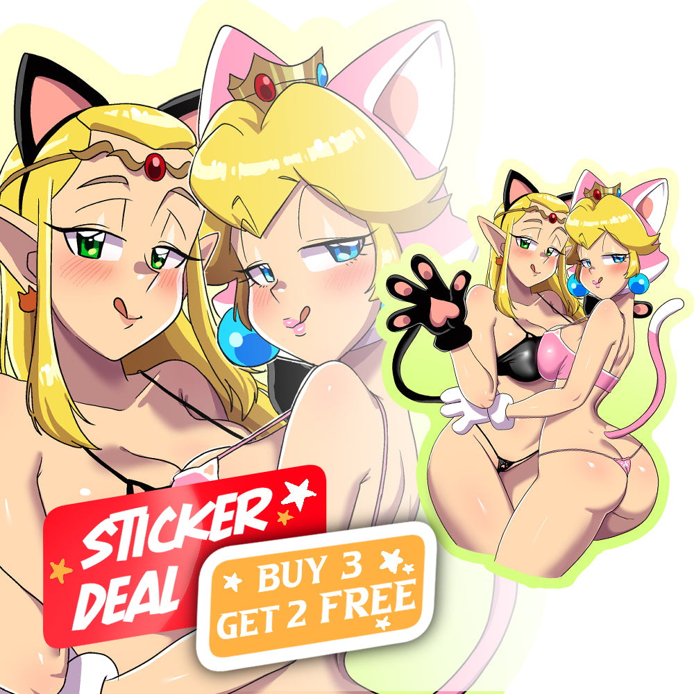 Sticker-Cat girls (kitty power)