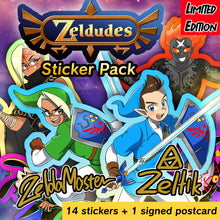 Load image into Gallery viewer, Zeldudes sticker pack (Signed version)
