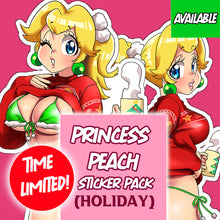 Load image into Gallery viewer, Princess Peach sticker pack (Holiday) (time limited sale)
