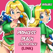 Load image into Gallery viewer, Princess Peach sticker pack (Link)
